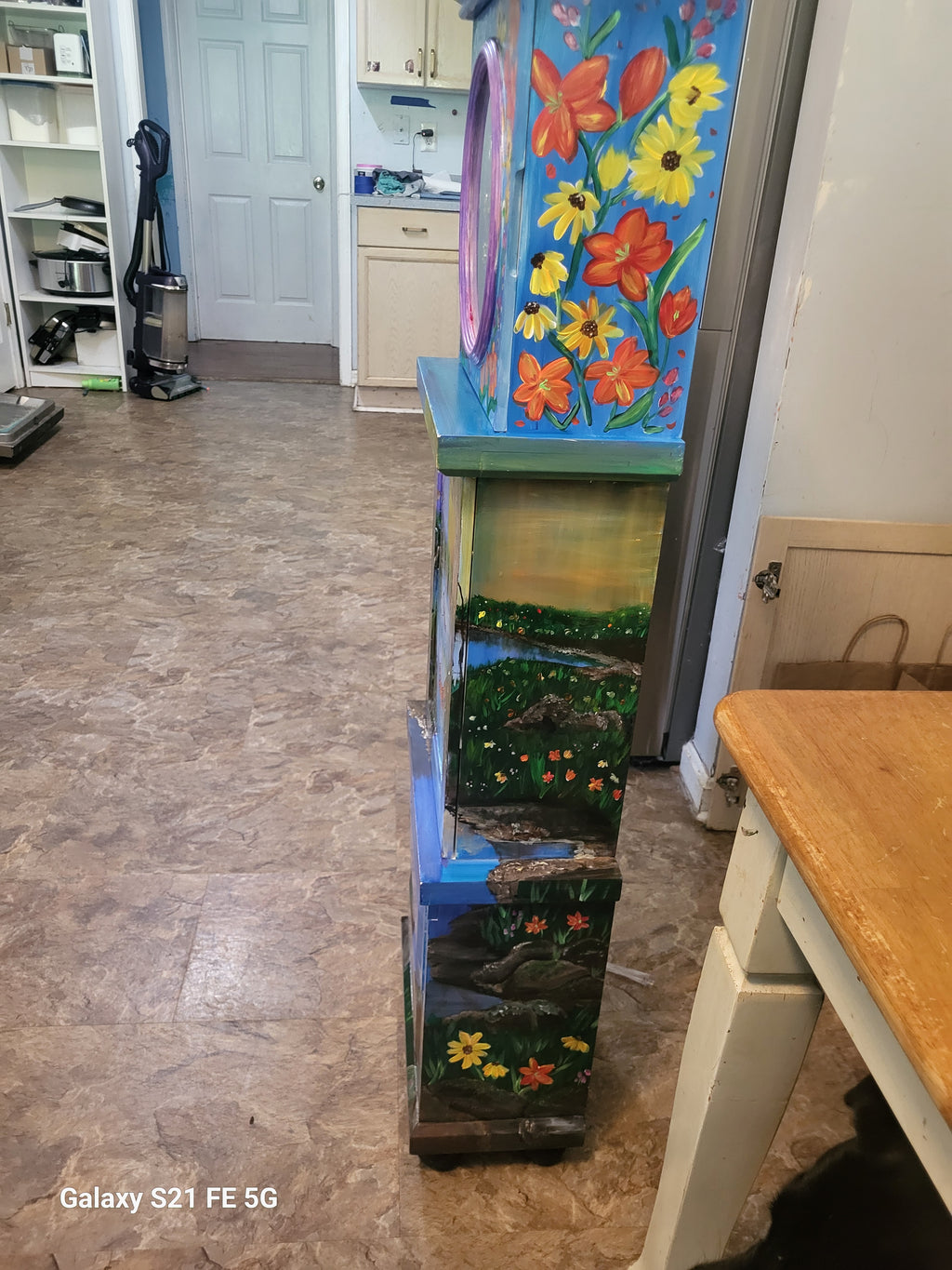 Dragonfly clock and cupboard