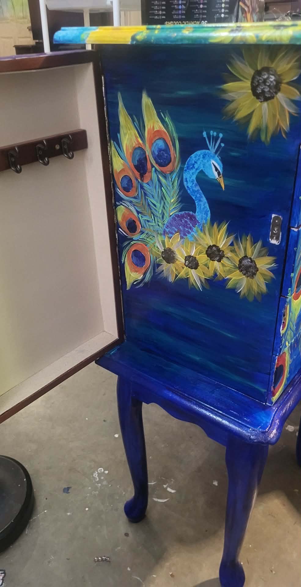 Peacock Jewelry Armoire