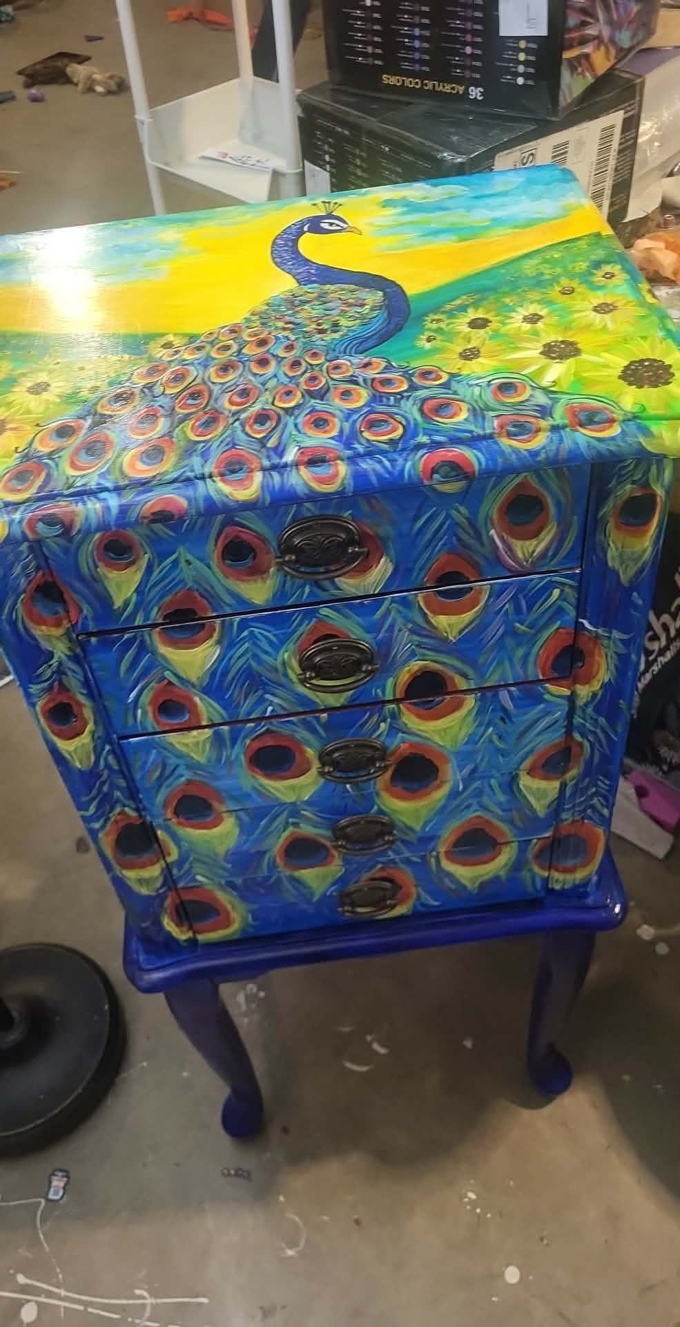 Peacock Jewelry Armoire