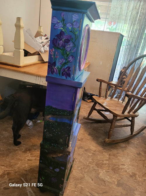 Dragonfly clock and cupboard